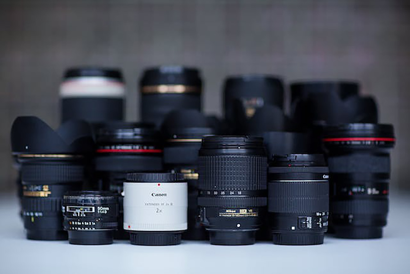 variety of camera lenses